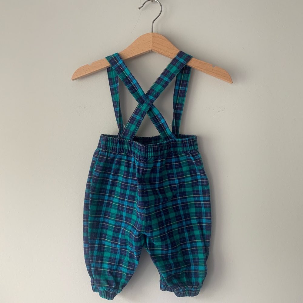 Vintage Plaid Suspender Pants - Picture 3 of 6